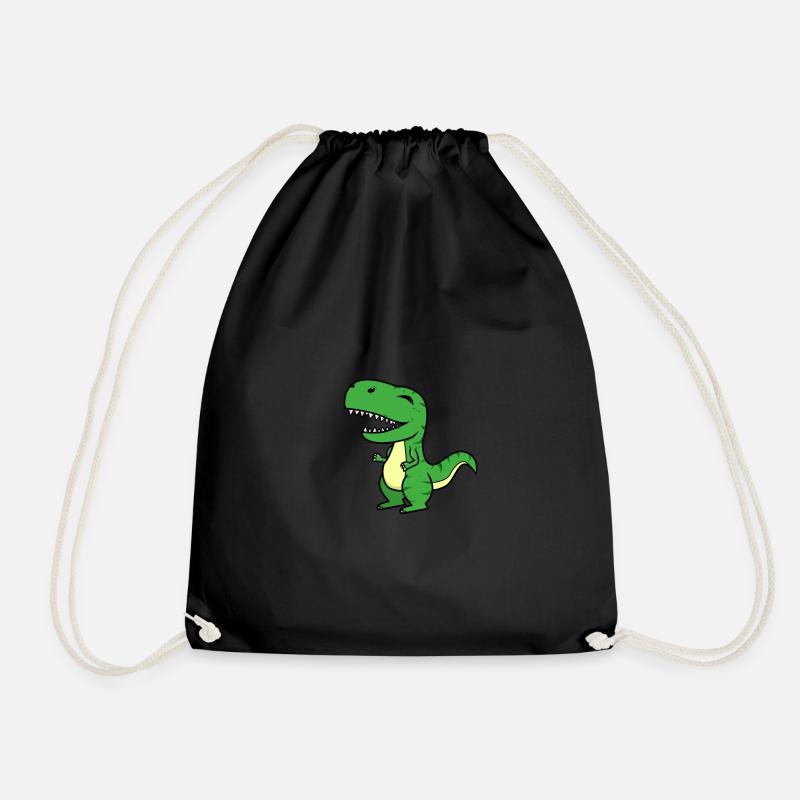 T-Rex - Drawstring Bag - black