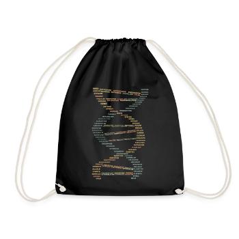 DNA Evolution Medizin - Turnbeutel - Schwarz - Vorne