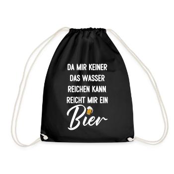 Since no one can give me the water beer - Drawstring Bag - black - Front