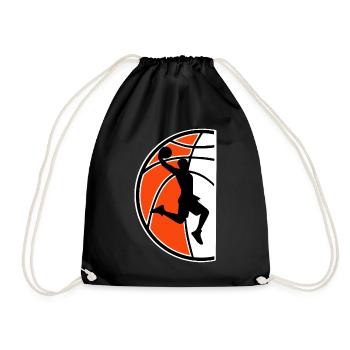 Basketball Basketballer - Turnbeutel - Schwarz - Vorne