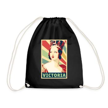 Victoria Queen Of England Vintage Colors - Drawstring Bag - black - Front