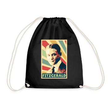 Scott Fitzgerald Vintage Farben - Turnbeutel - Schwarz - Vorne