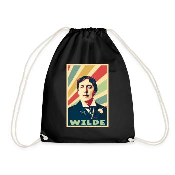 Oscar Wilde Vintage Colors - Drawstring Bag - black - Front