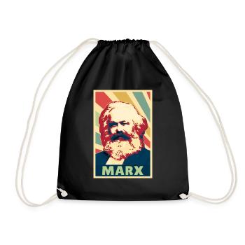Karl Marx Vintage Colors - Drawstring Bag - black - Front