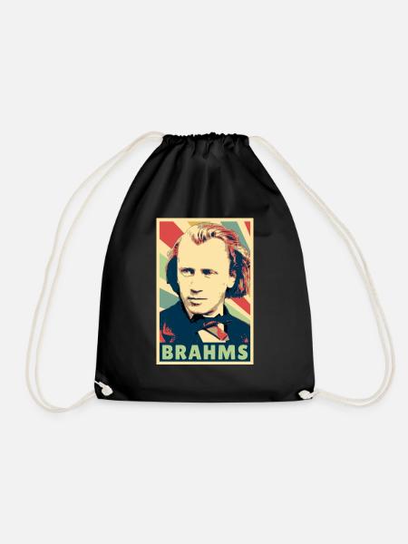 Johannes Brahms Vintage Farben - Turnbeutel - Schwarz