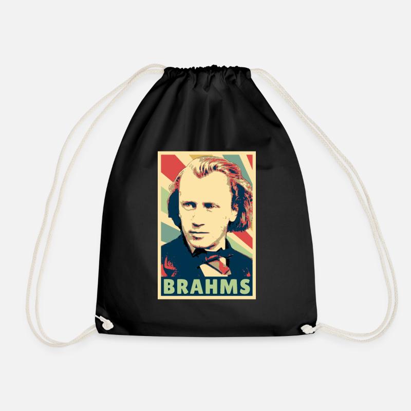 Johannes Brahms Vintage Farben - Turnbeutel - Schwarz