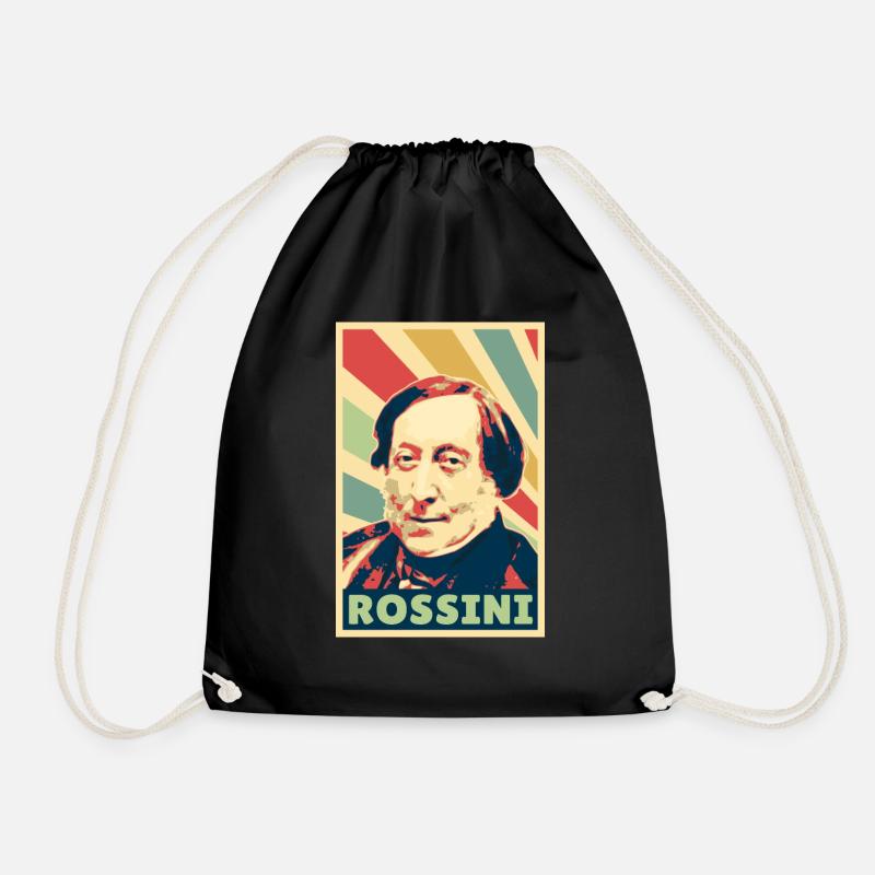 Gioachino Rossini Vintage Farben - Turnbeutel - Schwarz