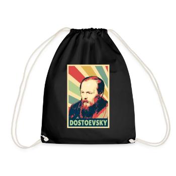 Fyodor Dostoevsky Vintage Colors - Drawstring Bag - black - Front