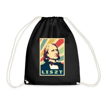Franz Liszt Vintage Farben - Turnbeutel - Schwarz - Vorne