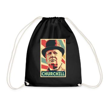 Winston Churchill Vintage Colors - Drawstring Bag - black - Front
