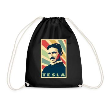 Nikola Tesla - Drawstring Bag - black - Front