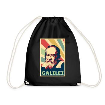 Galileo Galilei Vintage Farben - Turnbeutel - Schwarz - Vorne