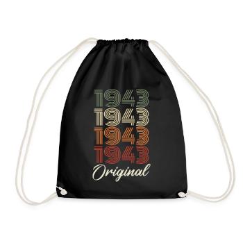1943 Cadeau D'anniversaire Vintage Original 1943 - Sac de sport léger - noir - Devant
