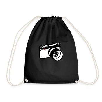 Camera - Drawstring Bag - black - Front