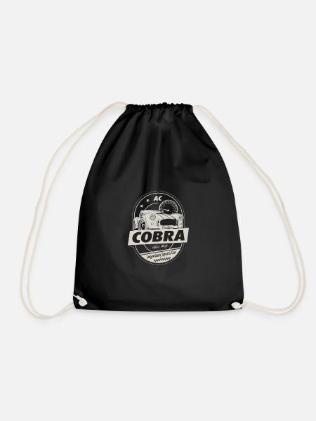 AC Cobra - Sportscar - Emblem Gift - Drawstring Bag - black
