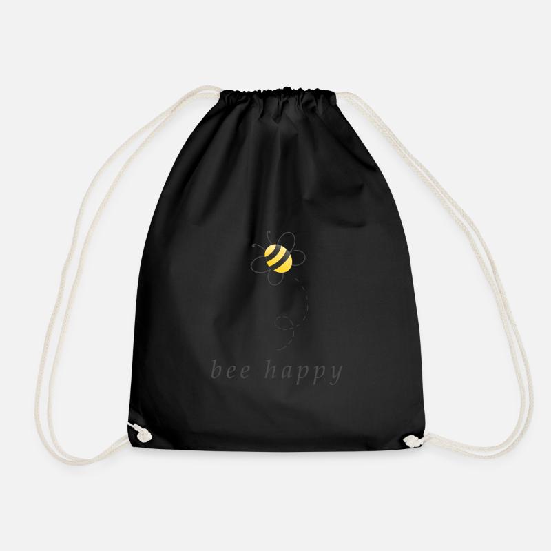 abeille heureuse - Sac de sport léger - noir