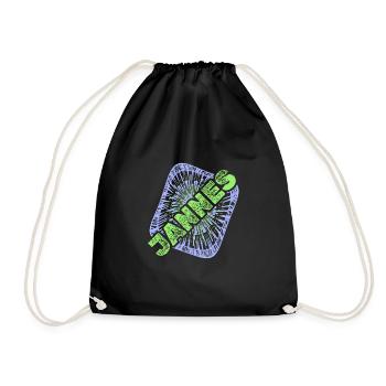 Prénom Jannes - Sac de sport léger - noir - Devant