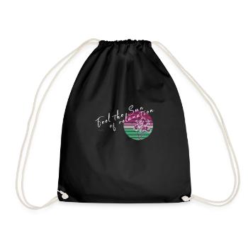 Feel the Sun - Drawstring Bag - black - Front