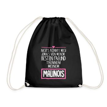 Malinois Hund Geschenk T-Shirt Bester Freund - Turnbeutel - Schwarz - Vorne