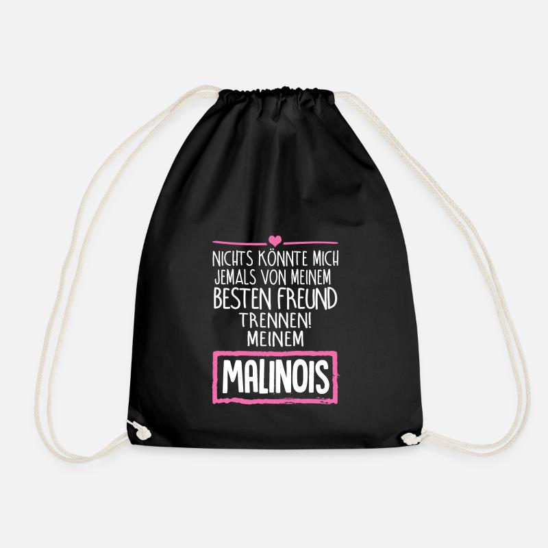 Malinois Hund Geschenk T-Shirt Bester Freund - Turnbeutel - Schwarz