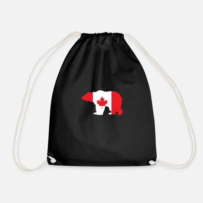 Canada Bär - Turnbeutel - Schwarz