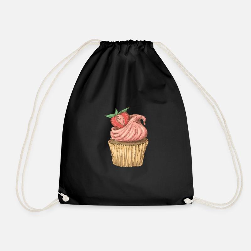 Cupcake - Drawstring Bag - black
