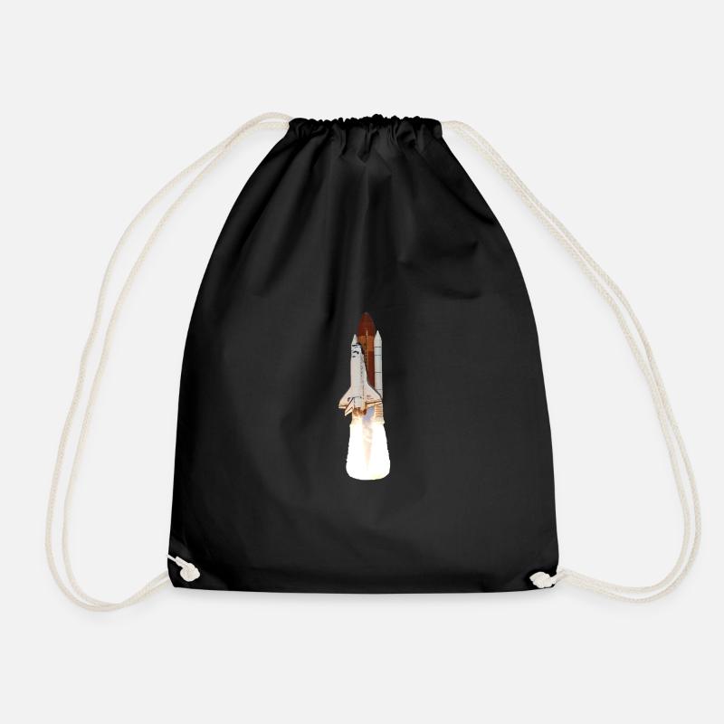 Space shuttle launch - Drawstring Bag - black