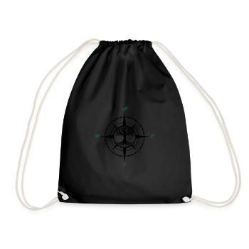compass tree of life 02 - Drawstring Bag - black - Front