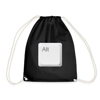 Taste alt Tastatur 11 o - Turnbeutel - Schwarz - Vorne