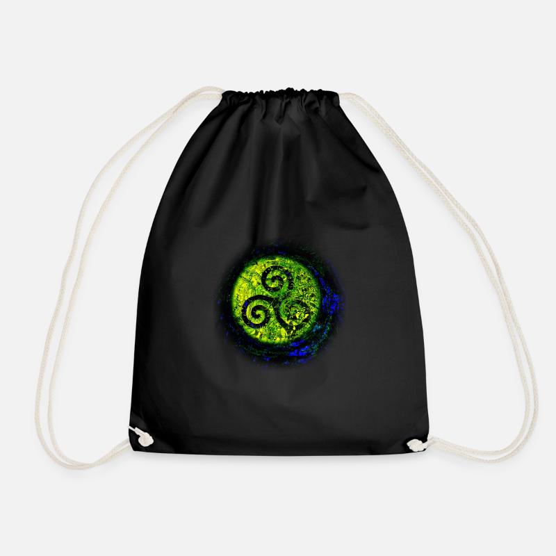 Triskel - Drawstring Bag - black