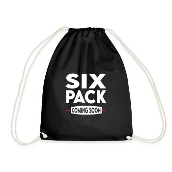 Sport Six Pack Muscles Bodybuilding - Drawstring Bag - black - Front