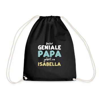 Dieser Geniale Papa Gehört Zu Is... - Turnbeutel - Schwarz - Vorne