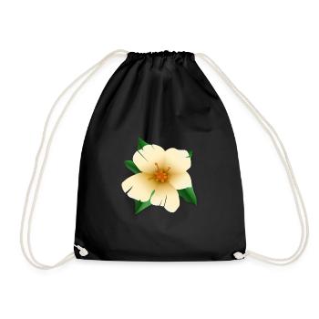 Hibiscus flower - Drawstring Bag - black - Front