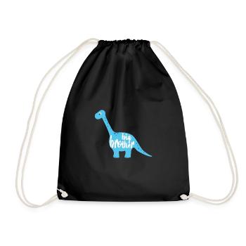 Dino Dinosaurier Langhals blau big brother - Turnbeutel - Schwarz - Vorne