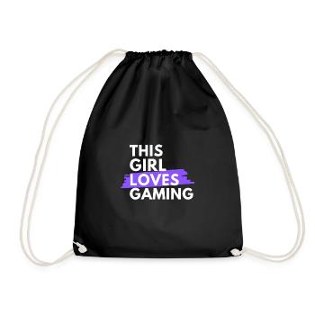 Cette fille aime les jeux. - Sac de sport léger - noir - Devant