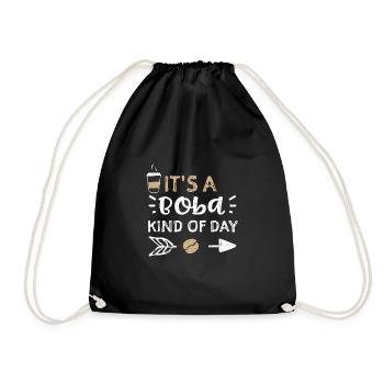 It's A Boba Kind Of Day - Coffee - Drawstring Bag - black - Front