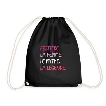 La femme le mythe la légende postière - Sac de sport léger - noir - Devant