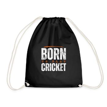 Geboren, um Cricket zu spielen. - Turnbeutel - Schwarz - Vorne