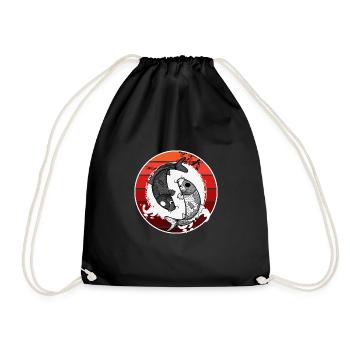 Japanischer Koi-Fisch Maler Gift - Turnbeutel - Schwarz - Vorne