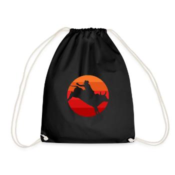 Bull Riding Bullfighter Poison - Drawstring Bag - black - Front