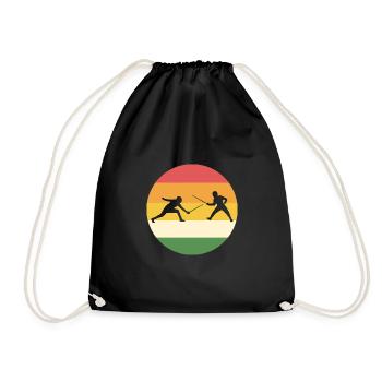 Fencing Sports Athletes Poison - Drawstring Bag - black - Front