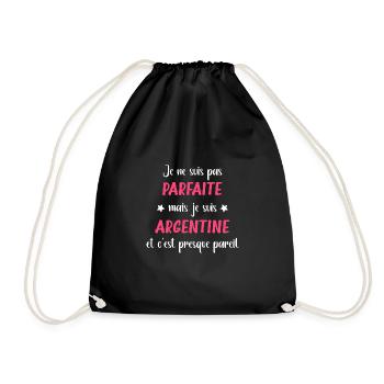 Je ne suis pas parfaite mais Argentine - Sac de sport léger - noir - Devant