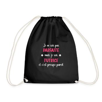 Je ne suis pas parfaite mais Tutrice - Sac de sport léger - noir - Devant