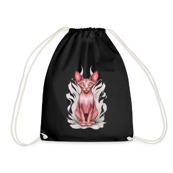 Sphynx Cat pour les amoureux des chats - Sac de sport léger - noir - Devant