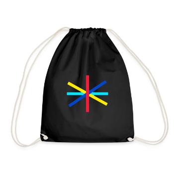 Regenbogen Kreis - Turnbeutel - Schwarz - Vorne