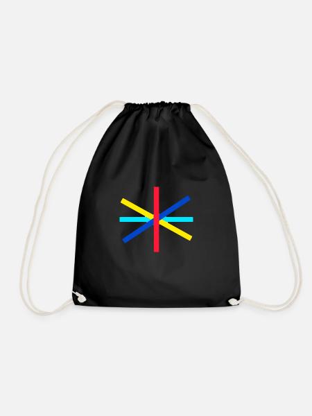 Regenbogen Kreis - Turnbeutel - Schwarz