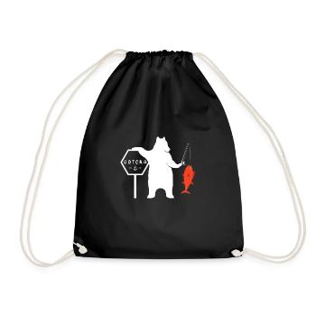 Fishing Fishing Fishing Angler Gift Fishing - Drawstring Bag - black - Front