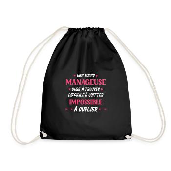Super manageuse - Sac de sport léger - noir - Devant