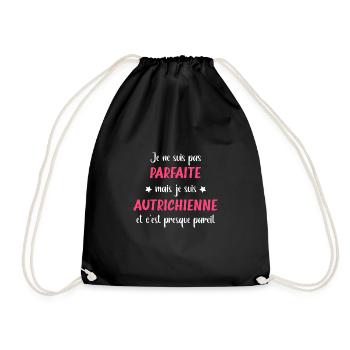 Je ne suis pas parfaite mais autrichienne - Sac de sport léger - noir - Devant