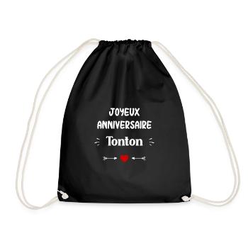 Joyeux Anniversaire Tonton - Sac de sport léger - noir - Devant